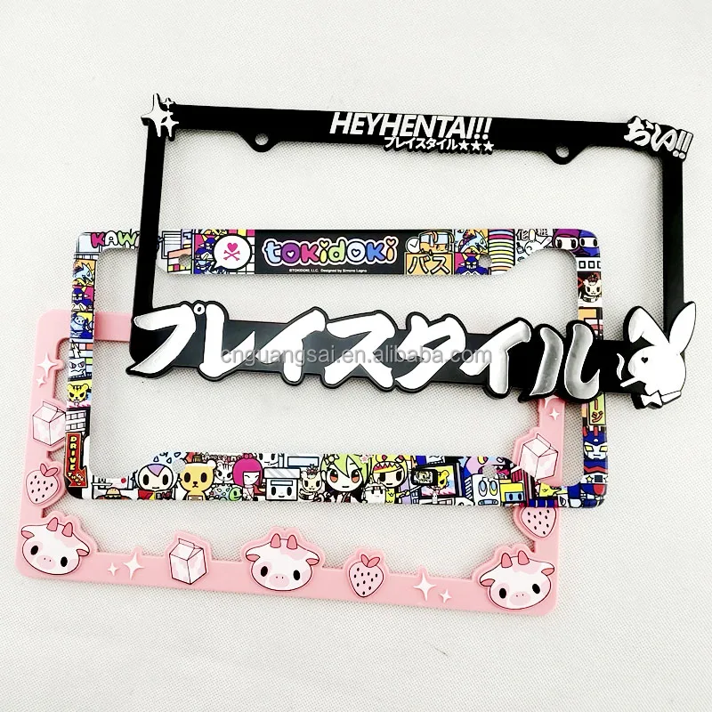 Custom Plastic wholesale european Car license Plate Frame License Plate Cover License Plate holder