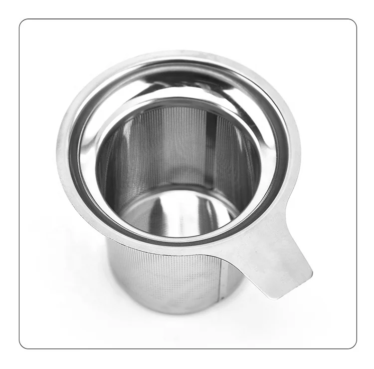 304 Stainless Steel single Handle Loose Leaf Tea Strainer Filter Print logo for put Tea leaves Mugs Cup Tea Infuser