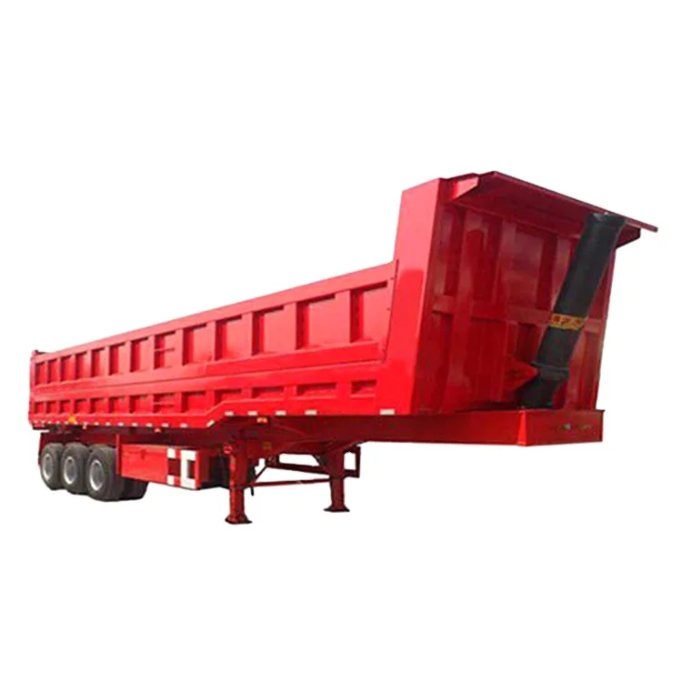 Hydraulic cylinder 4 Axles U type Roll Off Dumpster Trailer Semi Transport Trailer Dump Tipper Trailer