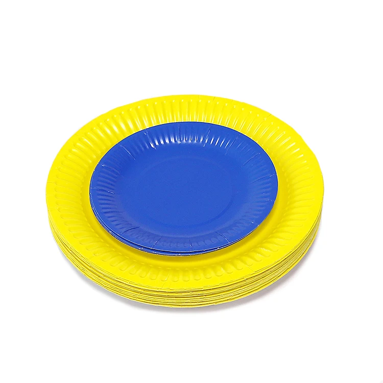 2024 party disposable tableware supplies sets custom print eco friendly disposable paper plates