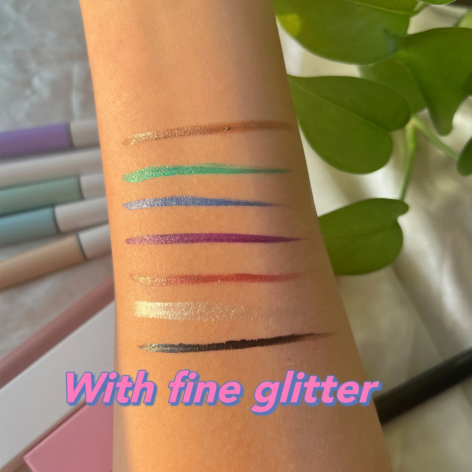 New Colorful Liquid Eyeliner Glue Pen Water Activated Eyeliner Blue White Eyeliner