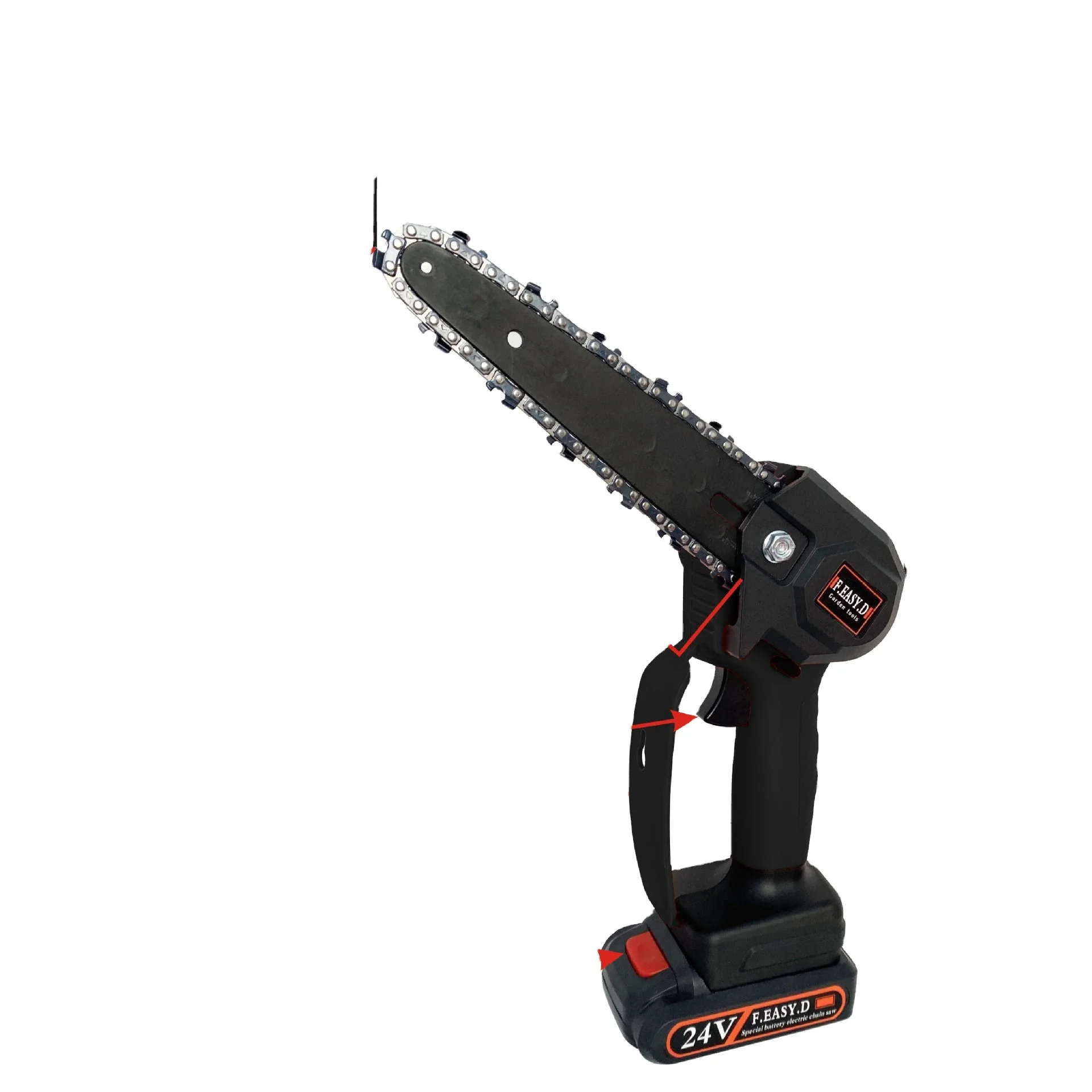 Telescopic rod electric pruning garden logging high branch electric chain saw can be used at high altitude