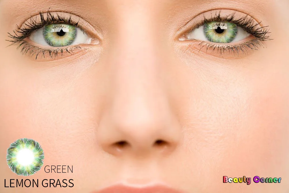 
Beauty Coner 2pcs/pair Lemon Grass Series Cosmetic Soft Eye Contact Lens Yearly Use eyes Colored Contact Lenses 