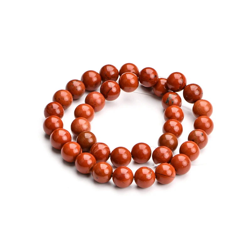 Recommend Natural Gemstone Red Jasper Round Loose Beads For Jewelry Making DIY Bracelet Accessories