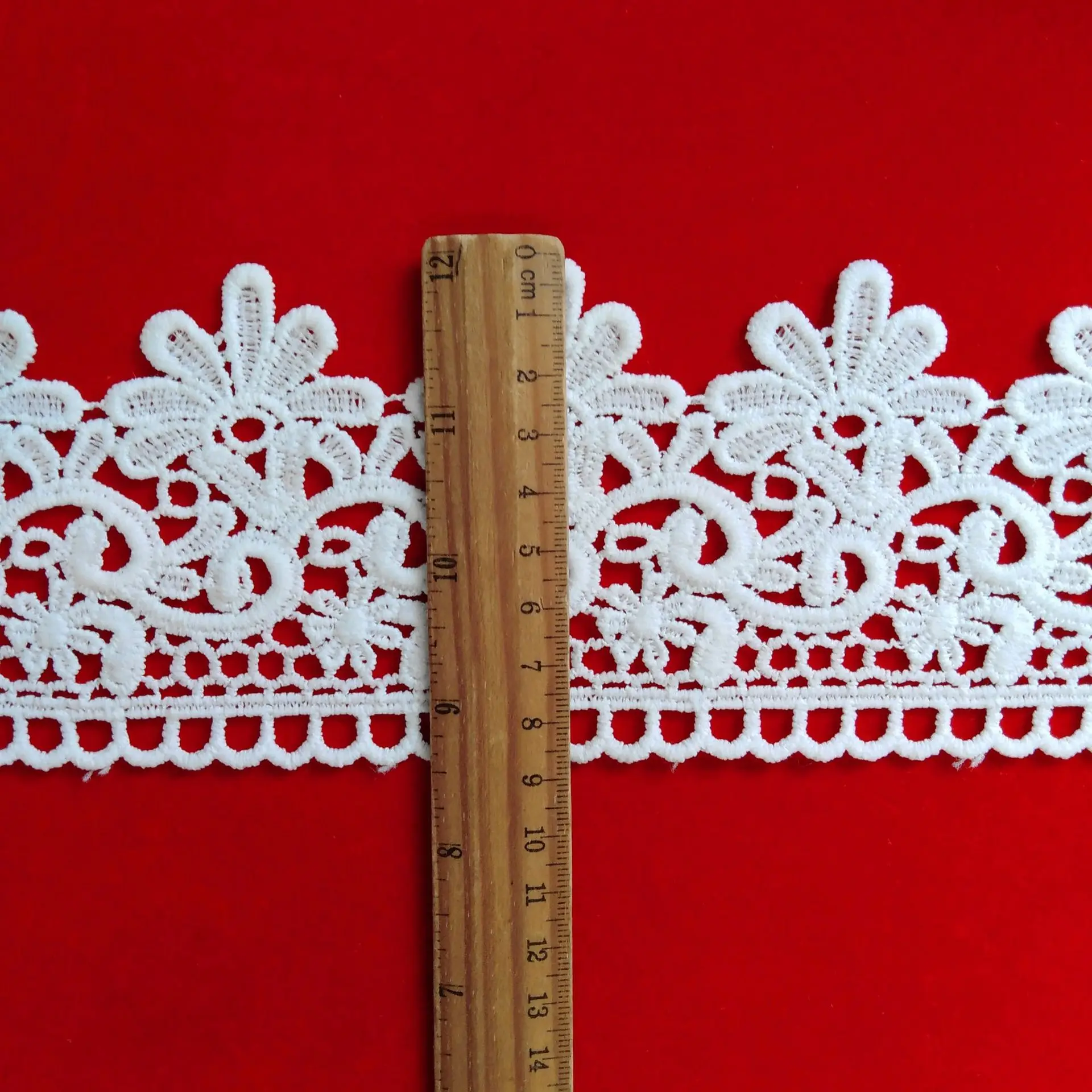 High quality fine milk silk water soluble embroidery lace  8.5CM  DIY clothing accessories polyester/cotton lace