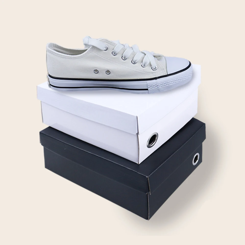 Wholesale Custom Logo Lid and Bottom Shoe Box New Design Paper Sneaker Storage Shoe Packaging Paper Box