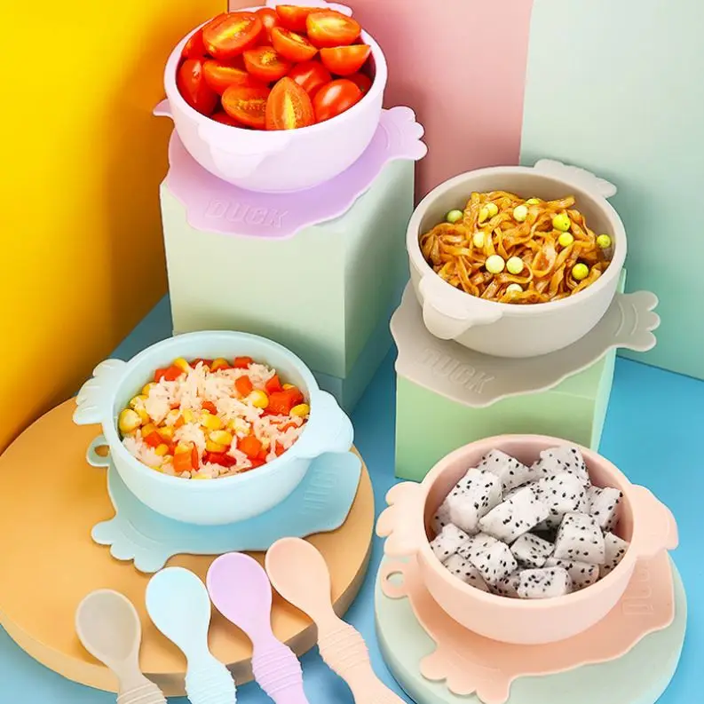 manufacturer Hot Sales Silicone Baby Products for Toddler Kid Eco-friendly Non-toxic Silicone Suction Plate Baby