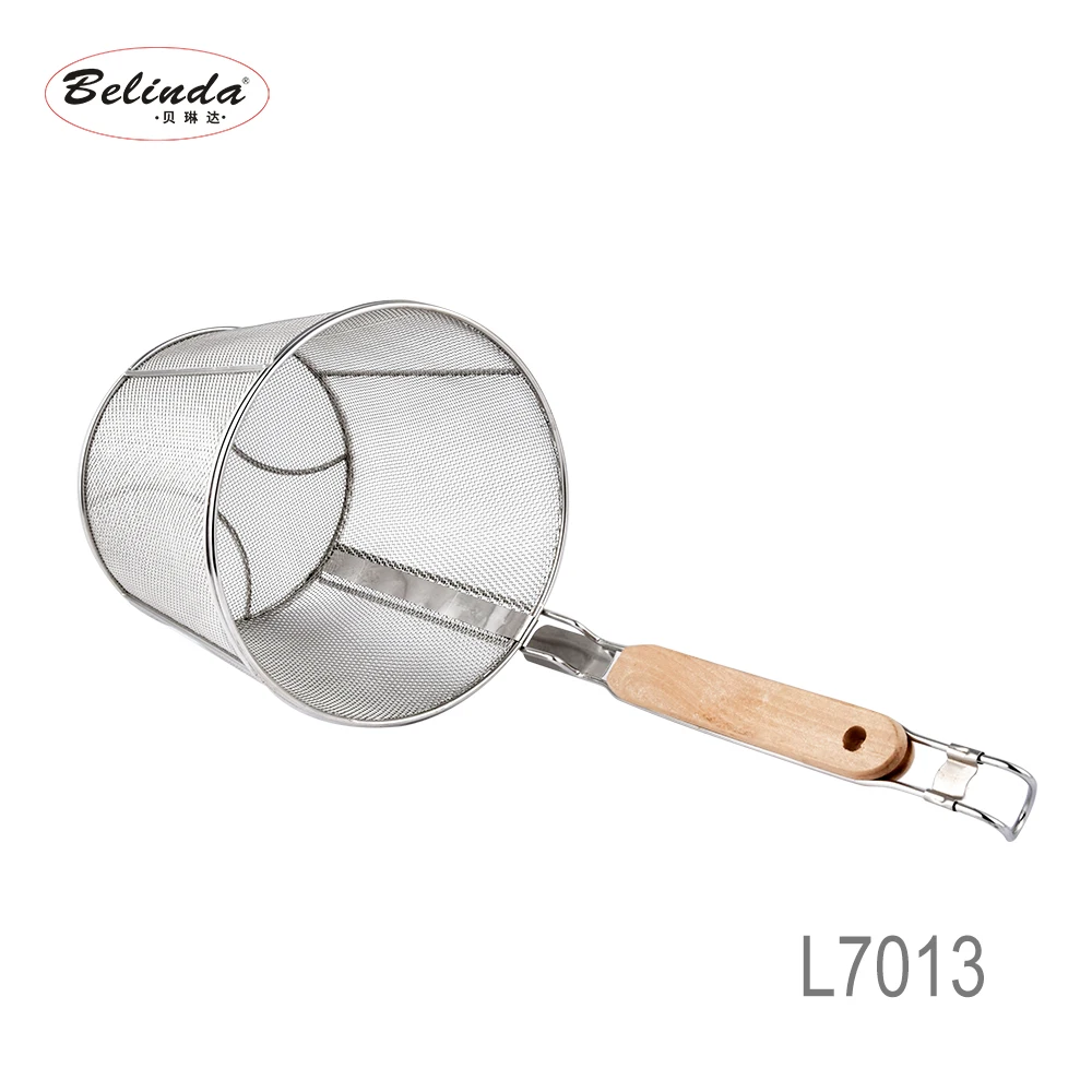 Stainless steel steamed vegetables cooking noodles sub-cooking barrels scalding vegetables colander filter mesh sieve