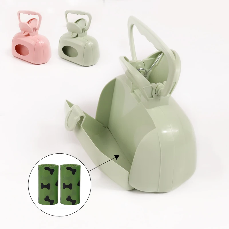 2023 Pet Outdoor Cleaning Tool Pet Poop Picker Plastic Folding Dog Pooper Scooper With Bags
