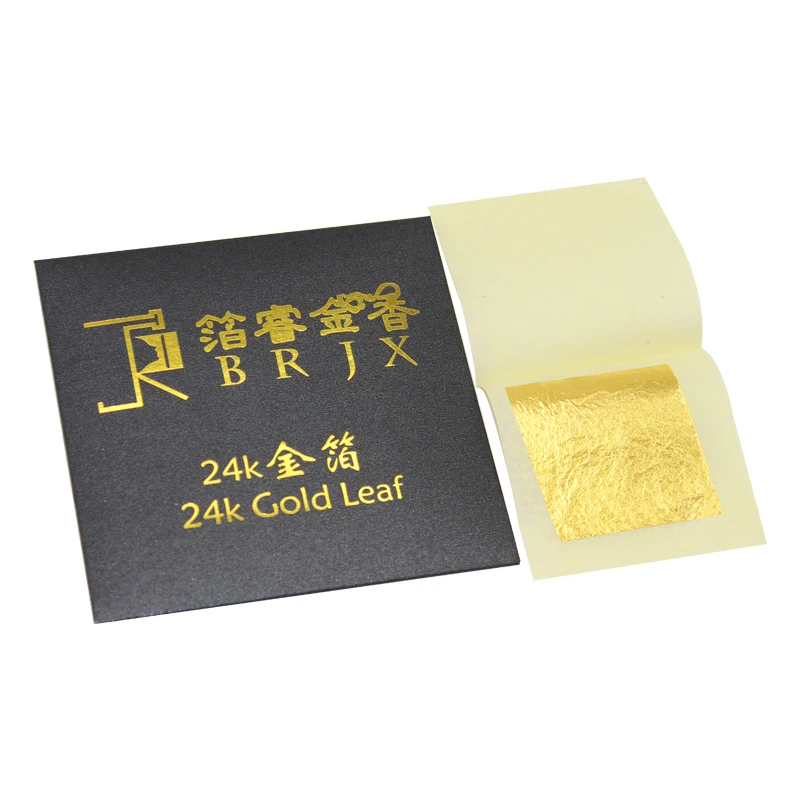 Wholesale 4.3*4.3cm 24K Edible Gold Leaf Sheet For food,Cakes,chocolate,and dessert Decoration