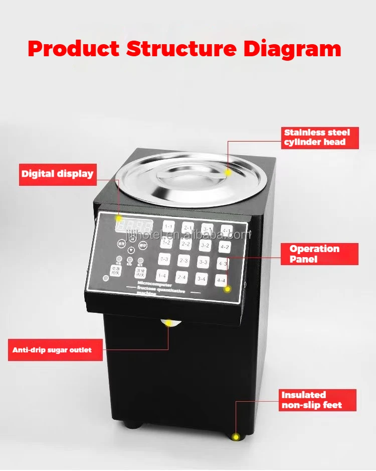 Commercial Syrup Dispenser Fructose Machine Used Bubble Tea Equipment Manufacturer's Machine Auto 220V 500W 8.5