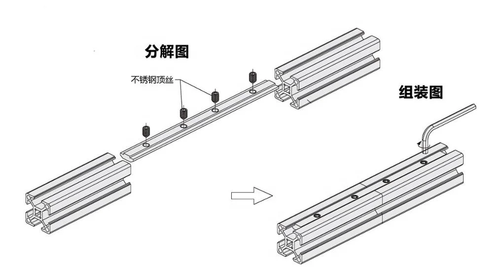 M6 M8  track bracket aluminum profile slot  liner slide connector with 5 hole for led pixel point light