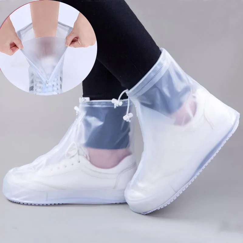 Non slip rainproof thickened double layer color shoes covers waterproof PVC snow-proof outdoor rain boots