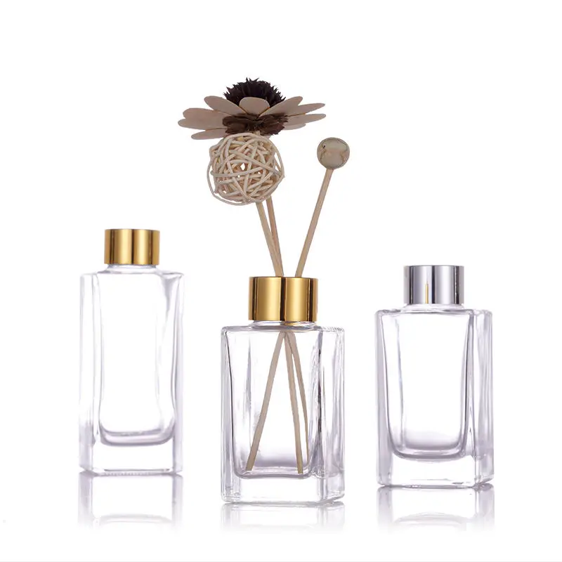 Essential Oil Aromatherapy Aroma Diffuser Bottle Empty clear Glass Reed Perfume Bottle Free sample 100ml Home Decoration perfume