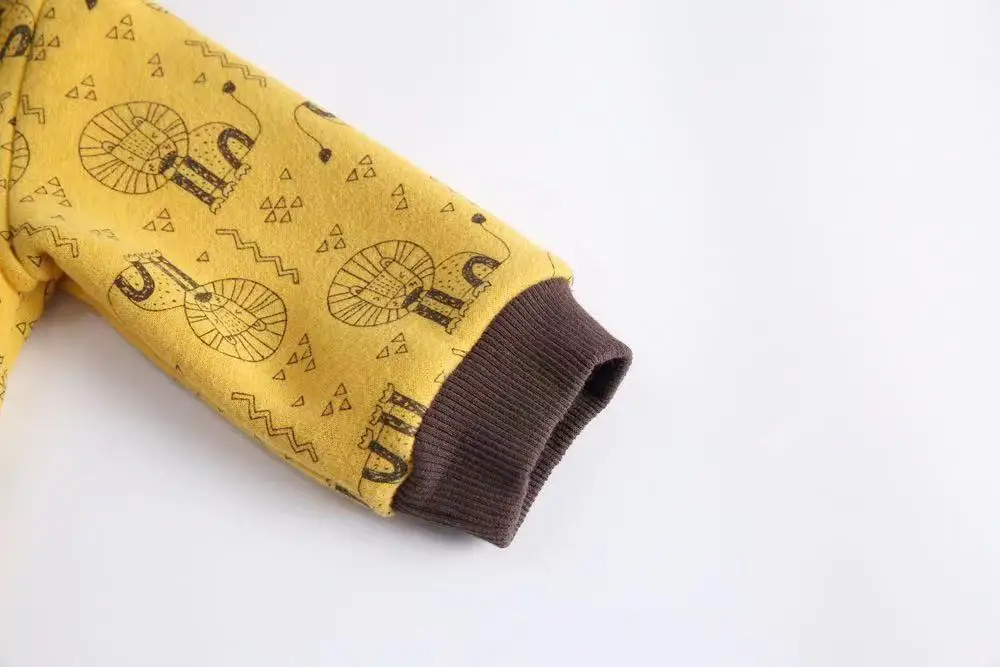 New Born baby boy winter thick fleece bodysuit romper for climbing