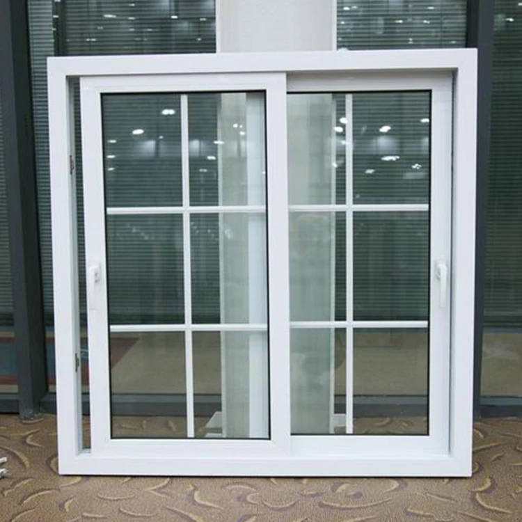 Wholesale Pvc Graphic Design Horizontal Commercial Thermal Break Magnetic Screen Partition Customizable UPVC Sliding Window