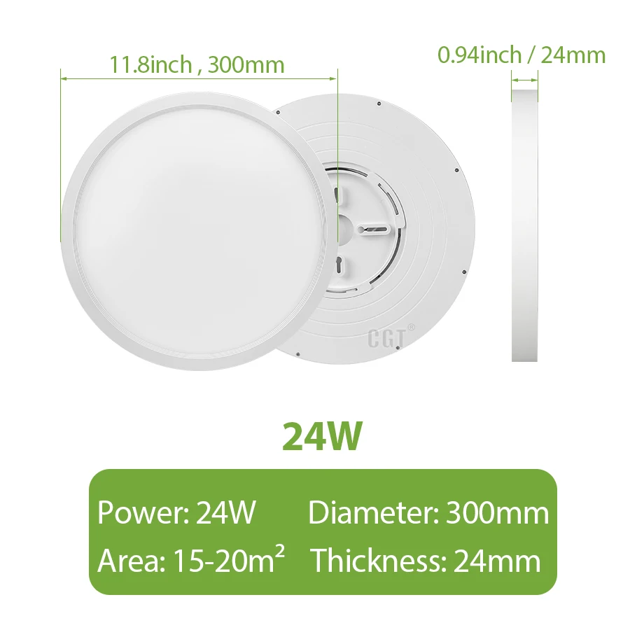 Easy Installation Indoor Lighting Flush Mount 5CCT Selectable 24W 32W 12inch 16inch 5 Years Warranty LED Ceiling Light