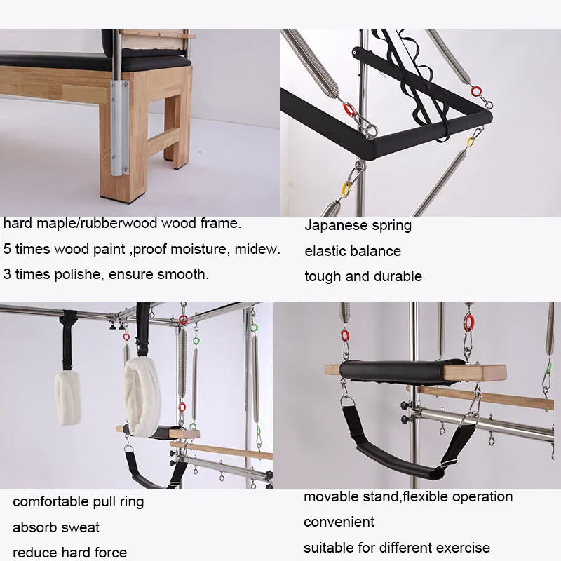or sale studio home yoga body sculpting foldable portable wood pilates reformer bed