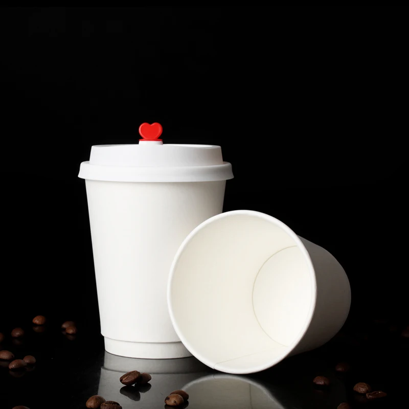 Takeaway packing hot drinks disposable ribbed corrugated tea ripple coffee paper cup