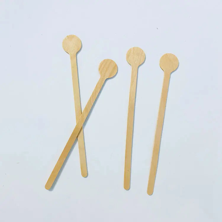 Disposable eco-friendly wooden stirrer coffee mate stick