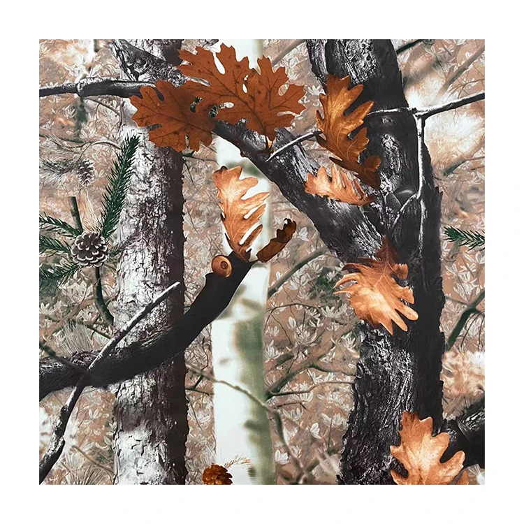 Водонепроницаемая ткань с эффектом памяти Лесной Камуфляж набивные ткани 3 слоя Охота полиэфирной ткани для мужских пиджака