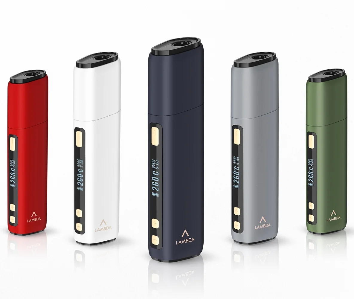 
Korea Hottest Selling Heating Not Burn Electronic Cigarette OLED Display Device LAMBDA CC for IQO Heat No Burn Sticks 