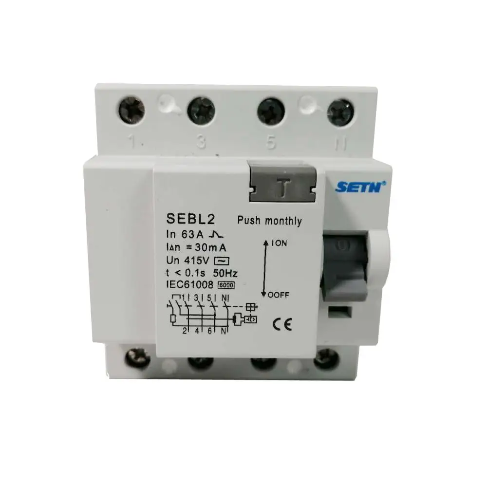 mccb mcb rccb rcd rcbo 10A 16A 20A 32A 40A 63A Residual Current Circuit Breaker