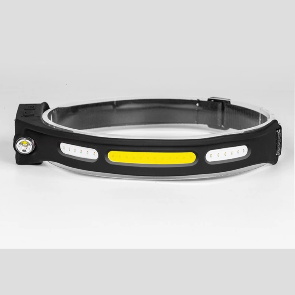 Full Vision Rechargeable COB Led Headlamp With Type C Waterproof Sensor Switch Camping Head Torch Emergency Hot LED Headlight