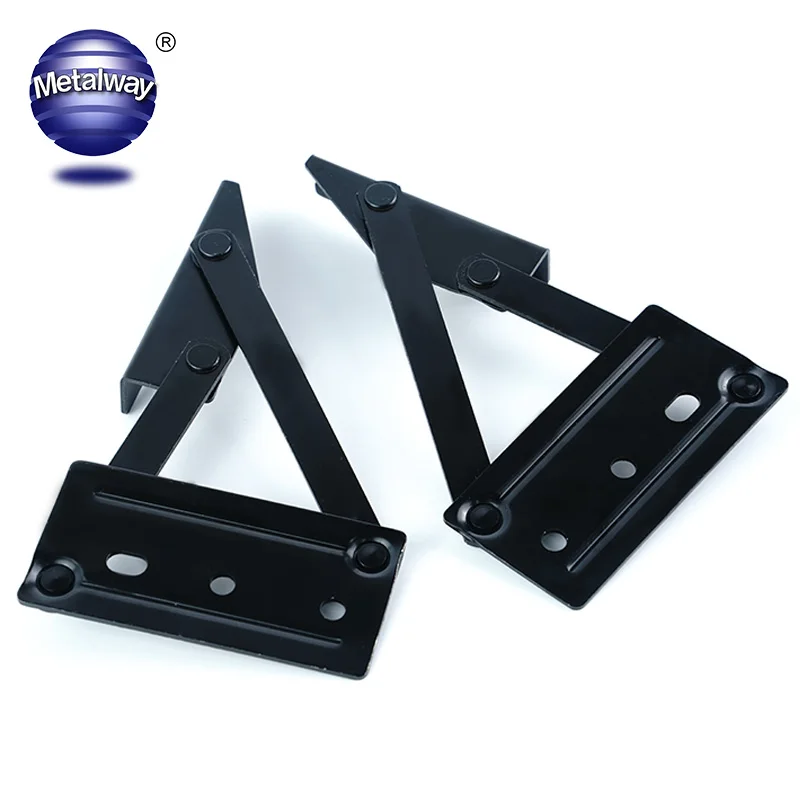 Furniture Hardware Adjustable Spring Folding Hinge Metal Black Mechanism Hinge for Sofa Bed Sofa Bed Mechanism
