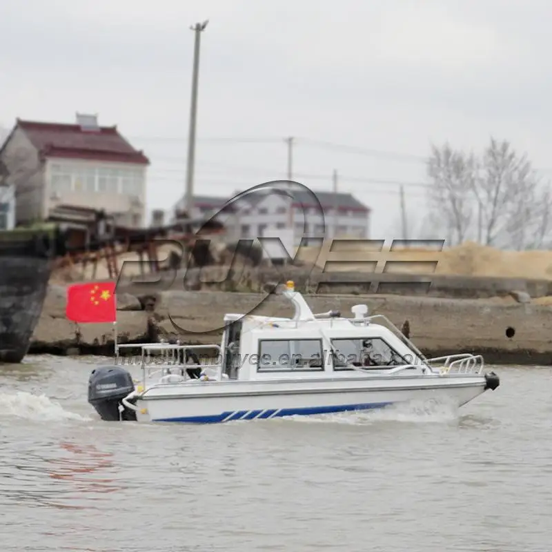 New Fiberglass Cabin Boat With Center Console Bass Boat 6 Passenger River Fishing Boats