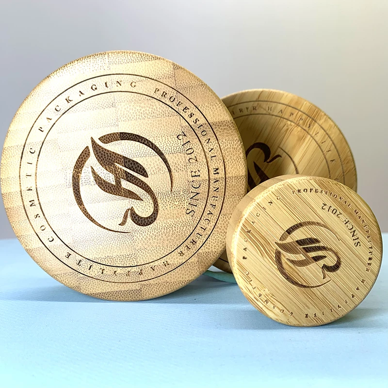 Eco Friendly 100g Cosmetic Jars Eye Cream Wood Lid Container Glass Skin Care Face Cream Packaging Jar with Bamboo Lid
