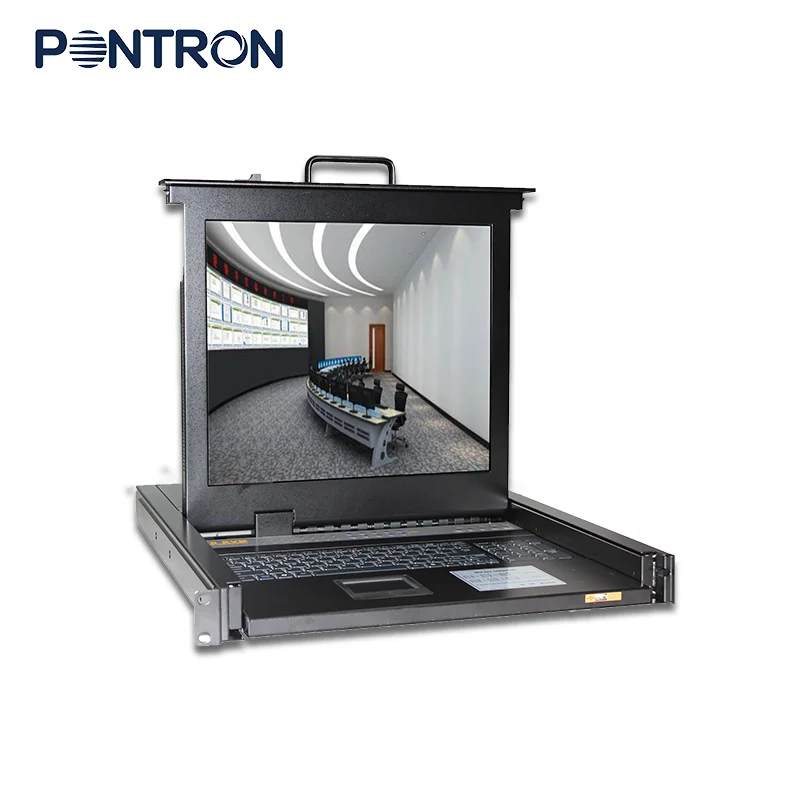 
17 inch 8 port RJ45 rackmount kvm switch cat5 over ip kvm console 