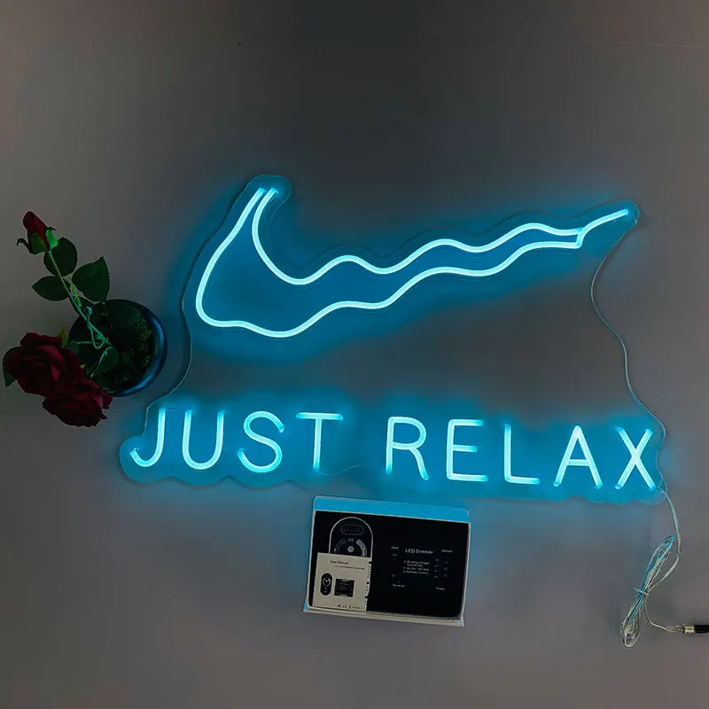 
Drop Shipping Just Relax Neon Sign DC 12V Waterproof Led Silicone Neon Flex Light 6x12mm Neon Sign 