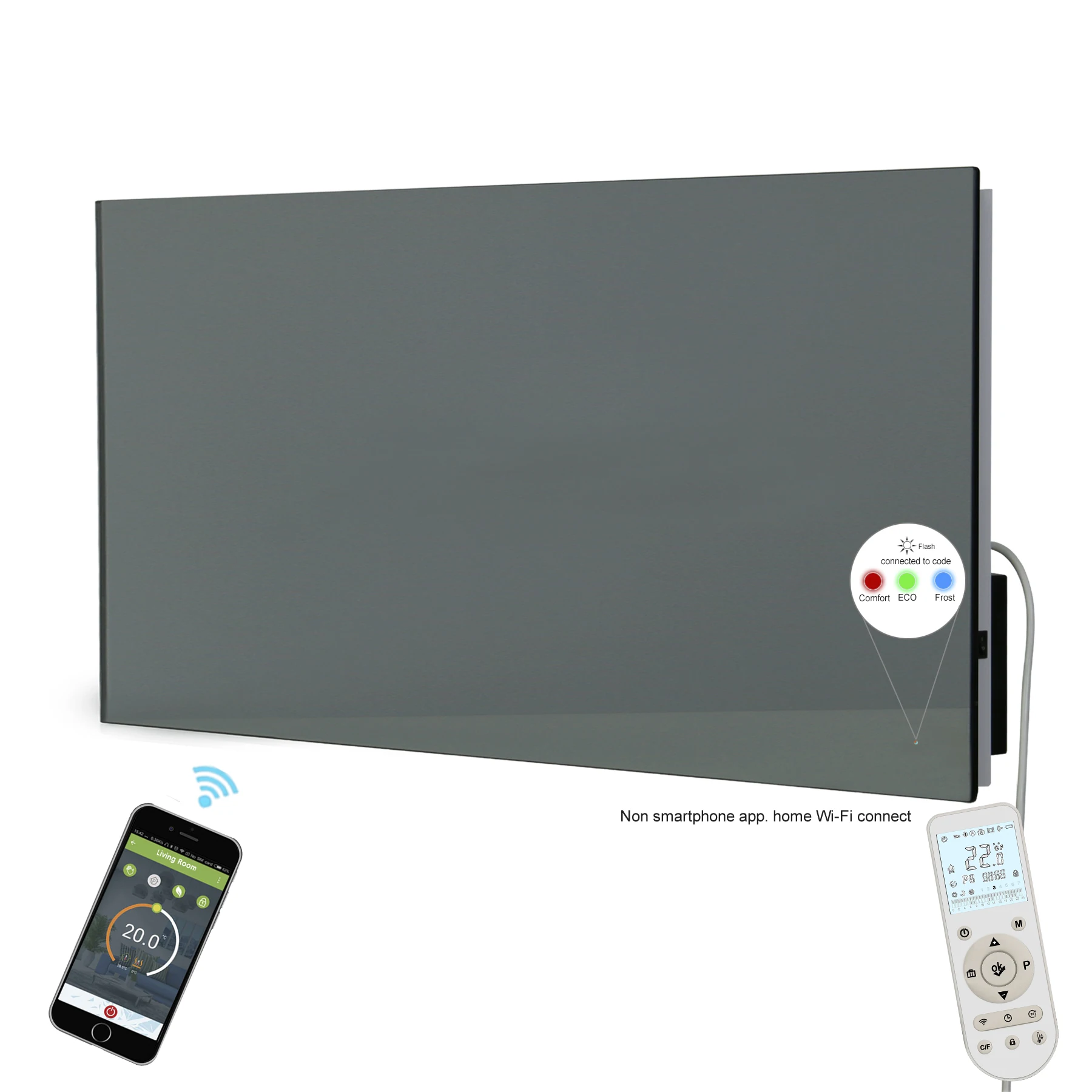 Интеллектуальная функция 7days-24Hrs еженедельного программирования defogger M075P 750 Вт 220-240 В 50-60 Гц инфракрасное зеркало карбоновые панели обогреватели