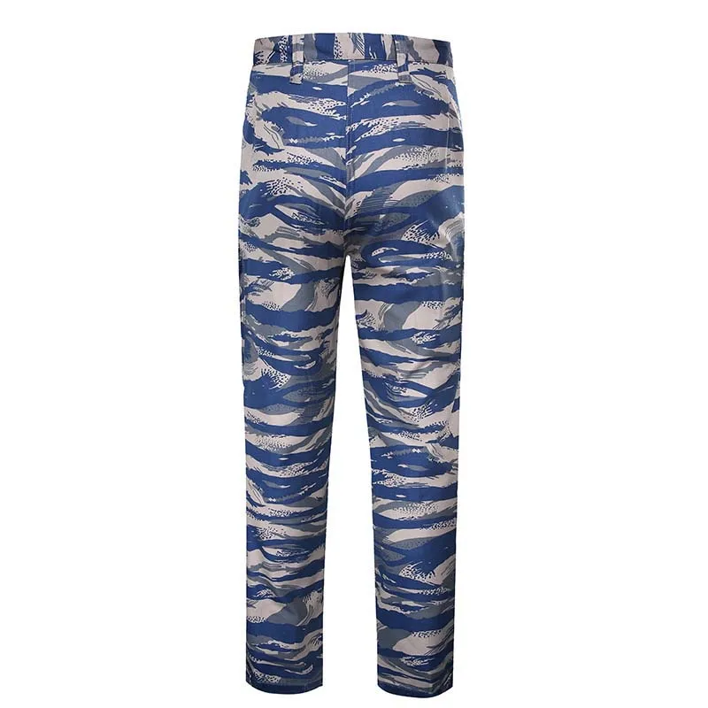 XINXING Ivory Coast Blue Tiger Stripe Camouflage  BDU Clothing Tactical Pants Suit Combat Dress Uniforms