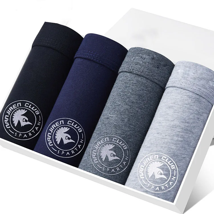 OEM Cotton Panties Men Underwear Mid-waist Solid Color Boxers Brief Man for Men Cotton