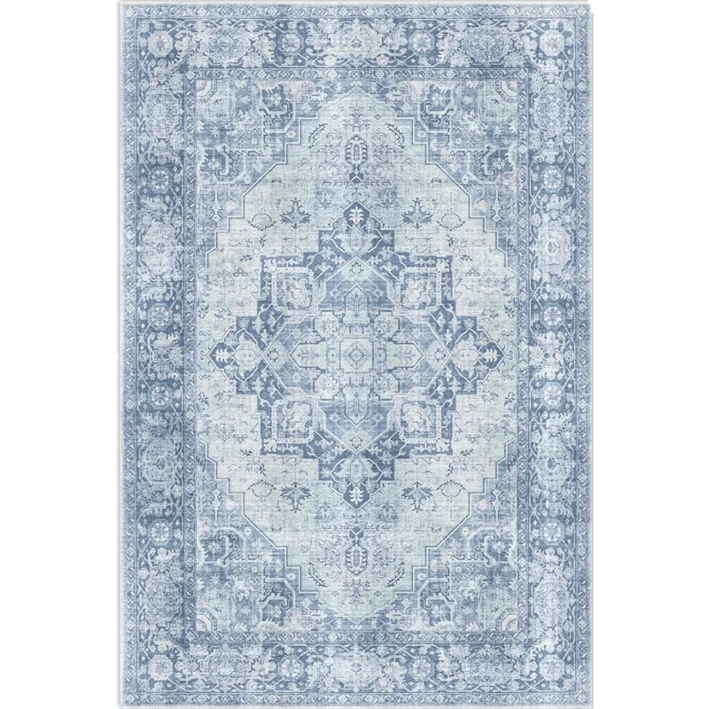American Style Amazon wholesale online sales floral medallion faded transitional style oriental machine washable area rug