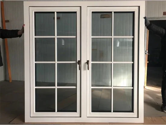 French style double pane aluminium frame swing glass doors