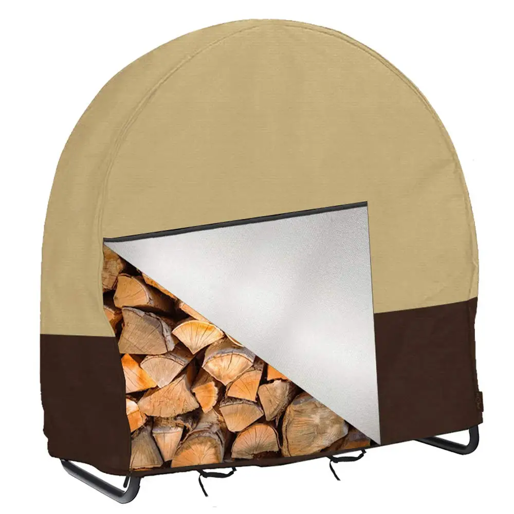Heavy Duty All Weather Firewood Rack Cover Custom Size Waterproof Dustproof Firewood Log Hoop Cover