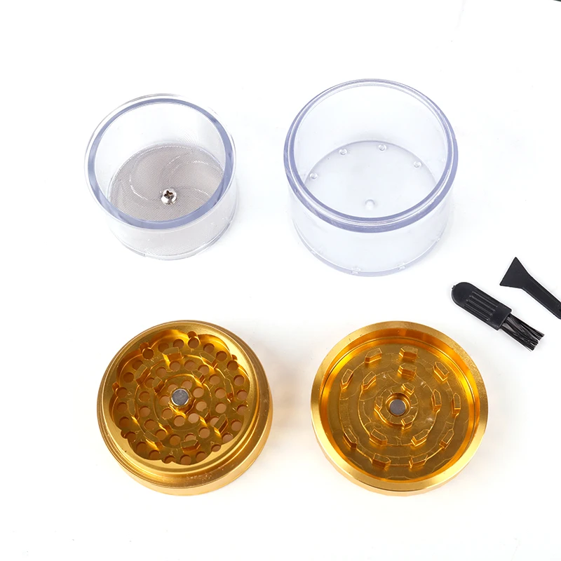Stronger Grip 4 Parts Spice Grinder Aesthetic Aluminium Alloy Shredder Herb Grinder