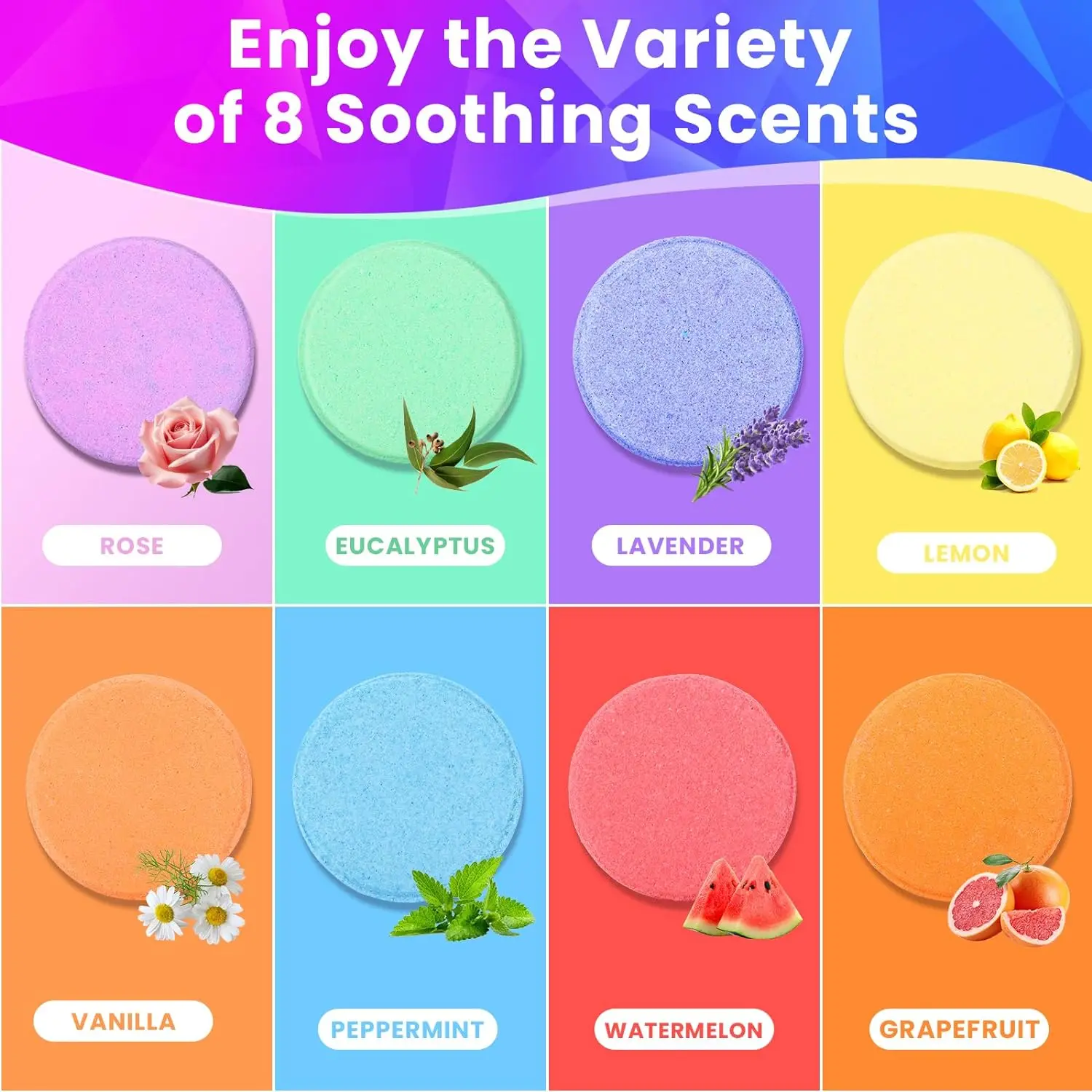 Custom SPA Self Care Relaxation Stress Relief Shower Fizzies Aromatherapy Shower Steamers Gift for Girls