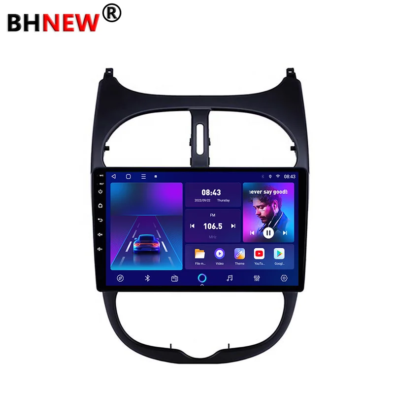 For Peugeot 206 2001 - 2016 Citroen C2 2001-2013 stereo double din Car Radio Video Player GPS Navigation