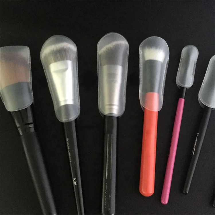 Transparent PVC clear cosmetic brush protective cover EVA frosted cosmetic bag makeup tool dust protective cover