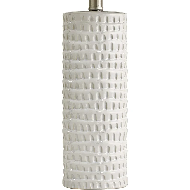 Beside Lamp Modern Ceramic Decorative Bedroom LED soft light white woven circular lampshade table lamp