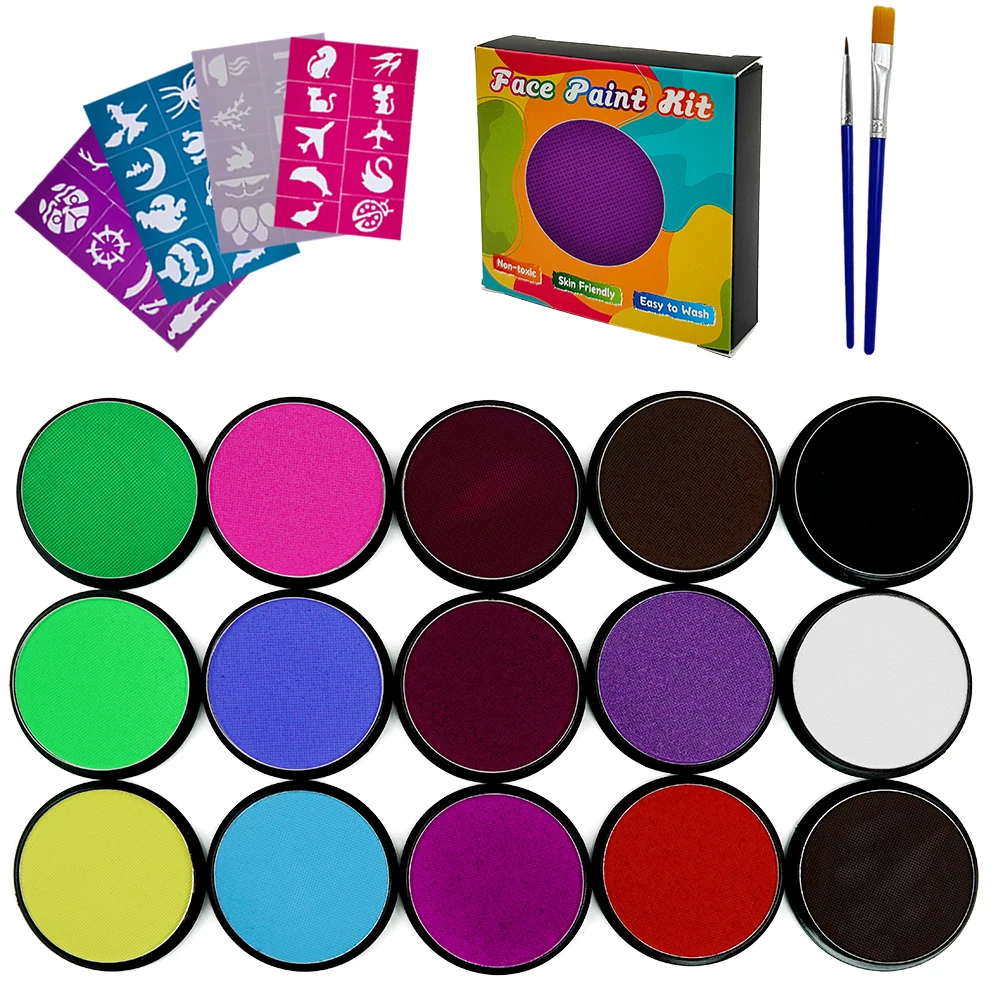 Tag Parties Rave Art Skin For Halloween And Party Lavender Colori Chinese Bodypaint Non Toxic Aqua Color Avender Face Body Paint