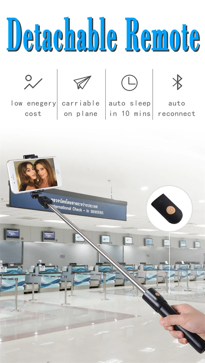 Best-selling Factory Supply compact and easy to carry Multi-angle rotating K10 photography selfie stick tripod