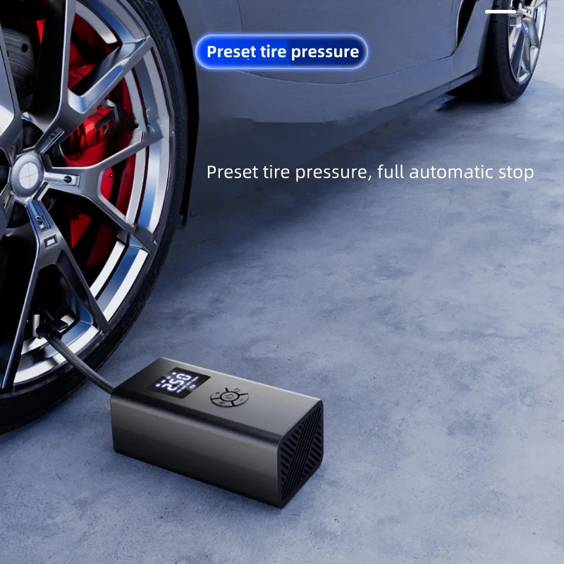 New Design Portable 22mm cylinder ABS Wireless DC 12V Digital Display Car Air Compressor Pump Automatic Tire Inflator