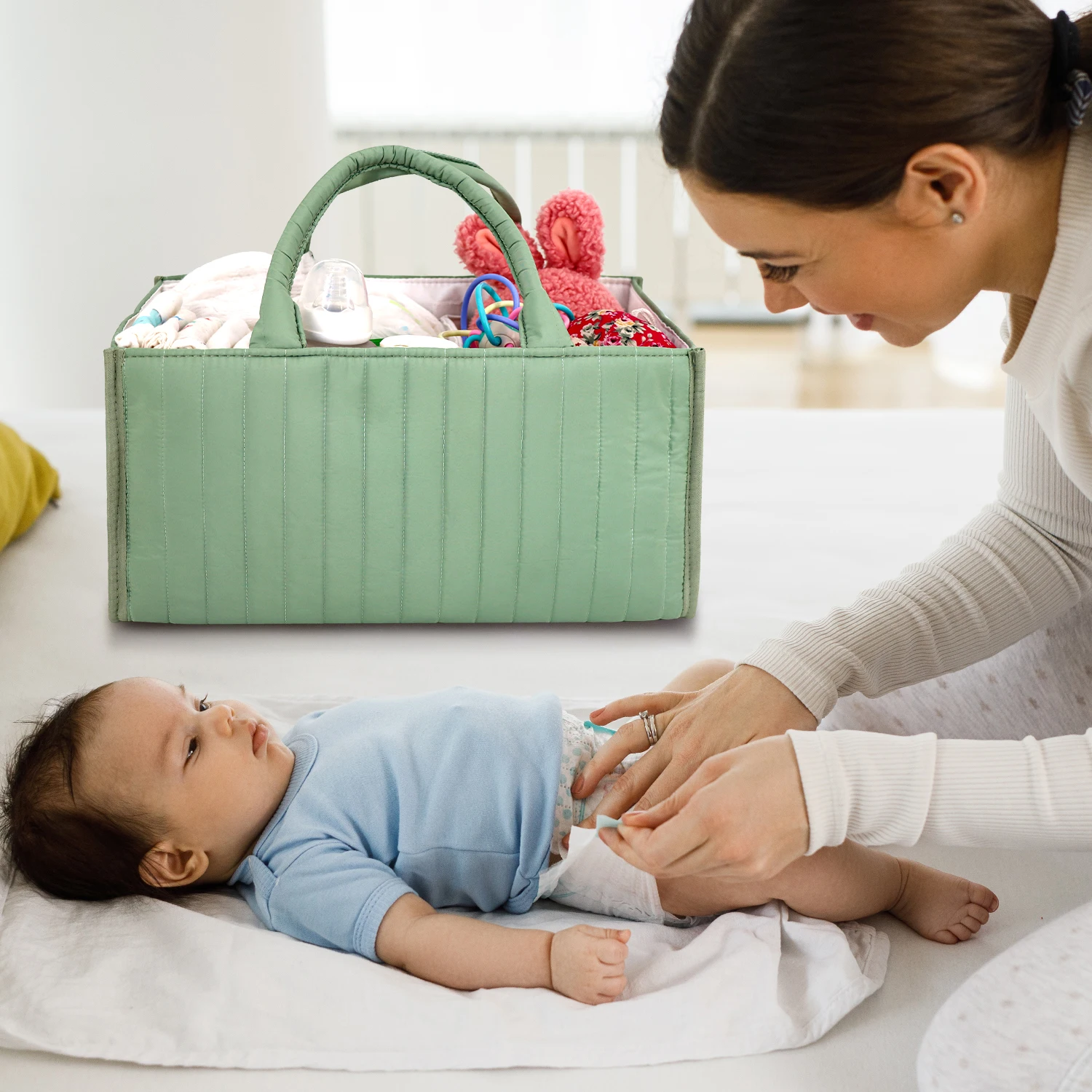 Chunya Textile Quilted Diaper Bag Essential items for newborns