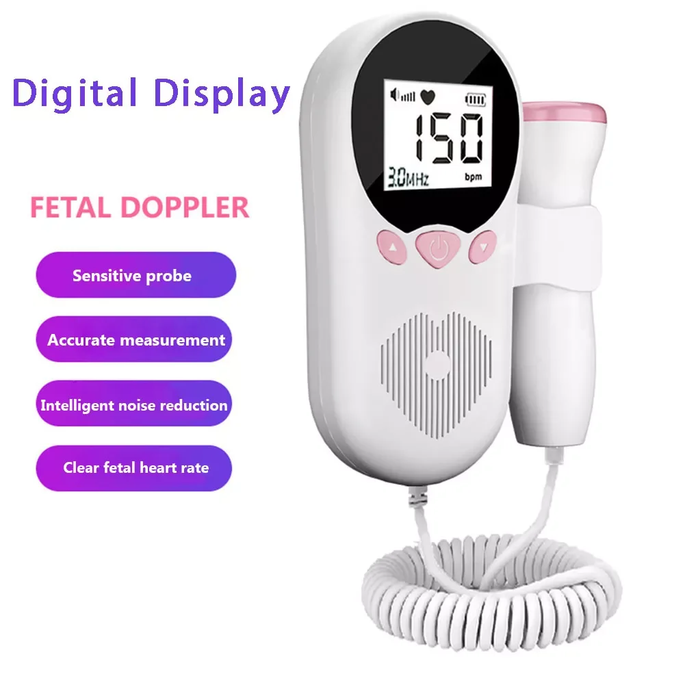 VILECO Manufacturer Fetal Doppler Baby Heartbeat Monitor Handheld Vascular Doppler Fetal Doppler Baby Heart Monitor