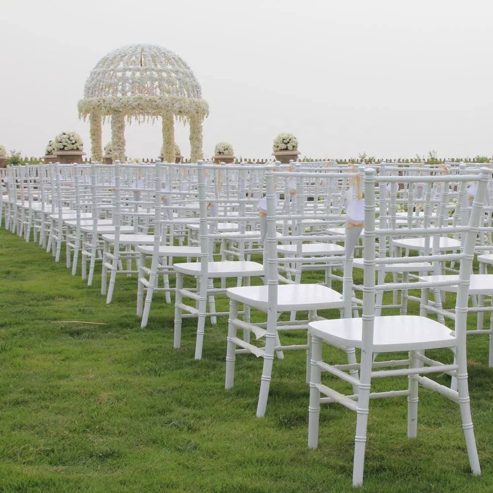 Wholesale Price Event Furniture Wood Chiavari Chair White Tffany Chair for Wedding Venue Ceremony